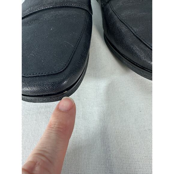 Cole Haan Women's sz 11 Trinnie Leather Loafer Black Classic Work Chic Slip On - Picture 4 of 9